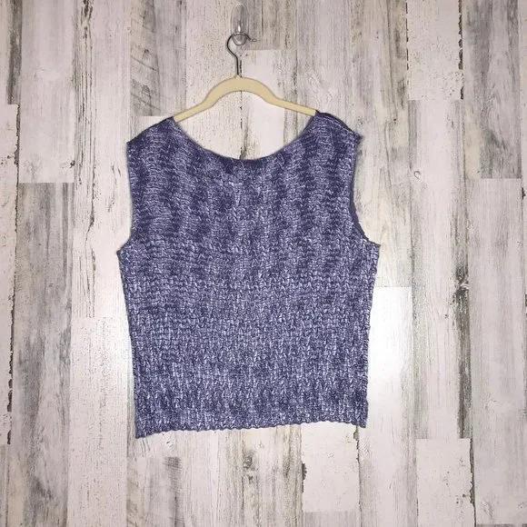 RAFAEL lavender crinkle scrunch popcorn shell top size M - Picture 3 of 5
